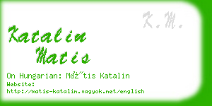 katalin matis business card
